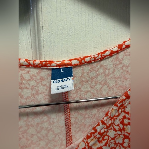 Old Navy Red Patterned Sleeveless Tee Shirt Dress - Picture 2 of 3